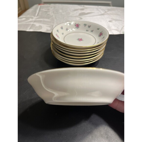 Royal Jackson Ramblin’ Rose Berry Custard Fruit Bowl Fine Bone China 9pc - Picture 7 of 10